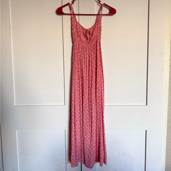 Billabong Floral Pink Sleeveless Maxi Dress Adjustable Straps XS - Picture 4 of 7